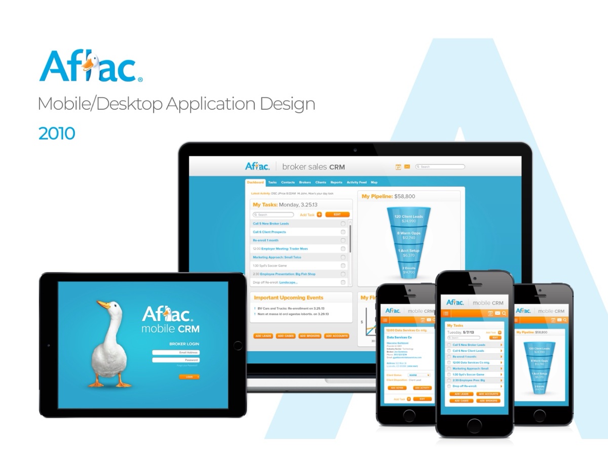 Aflac — Mobile and Desktop CRM Application Design, 2010