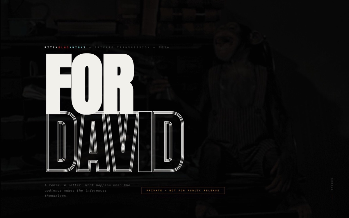 For David — multimedia tribute website, 2024