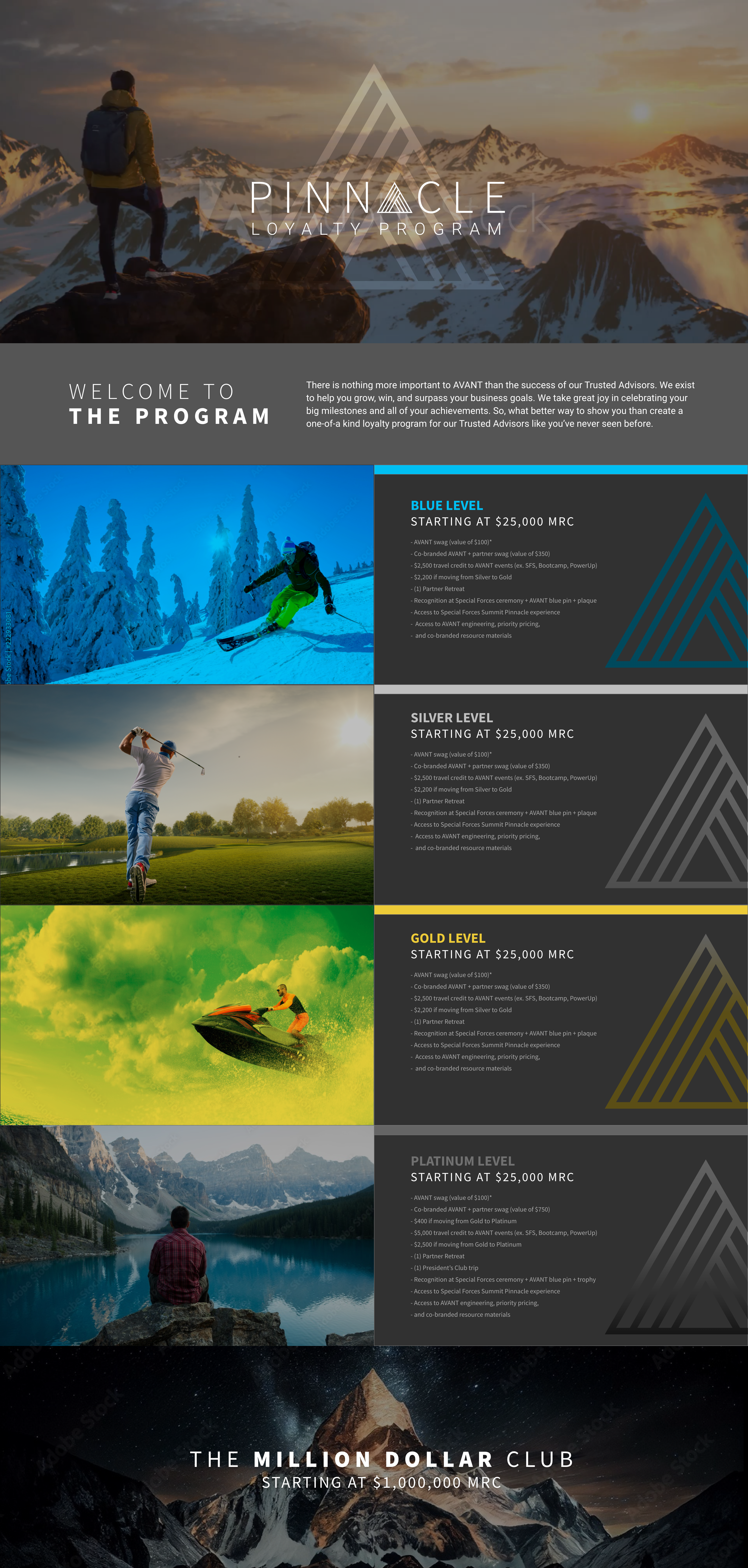 Pinnacle Rewards website concept — brand foundations applied to web.