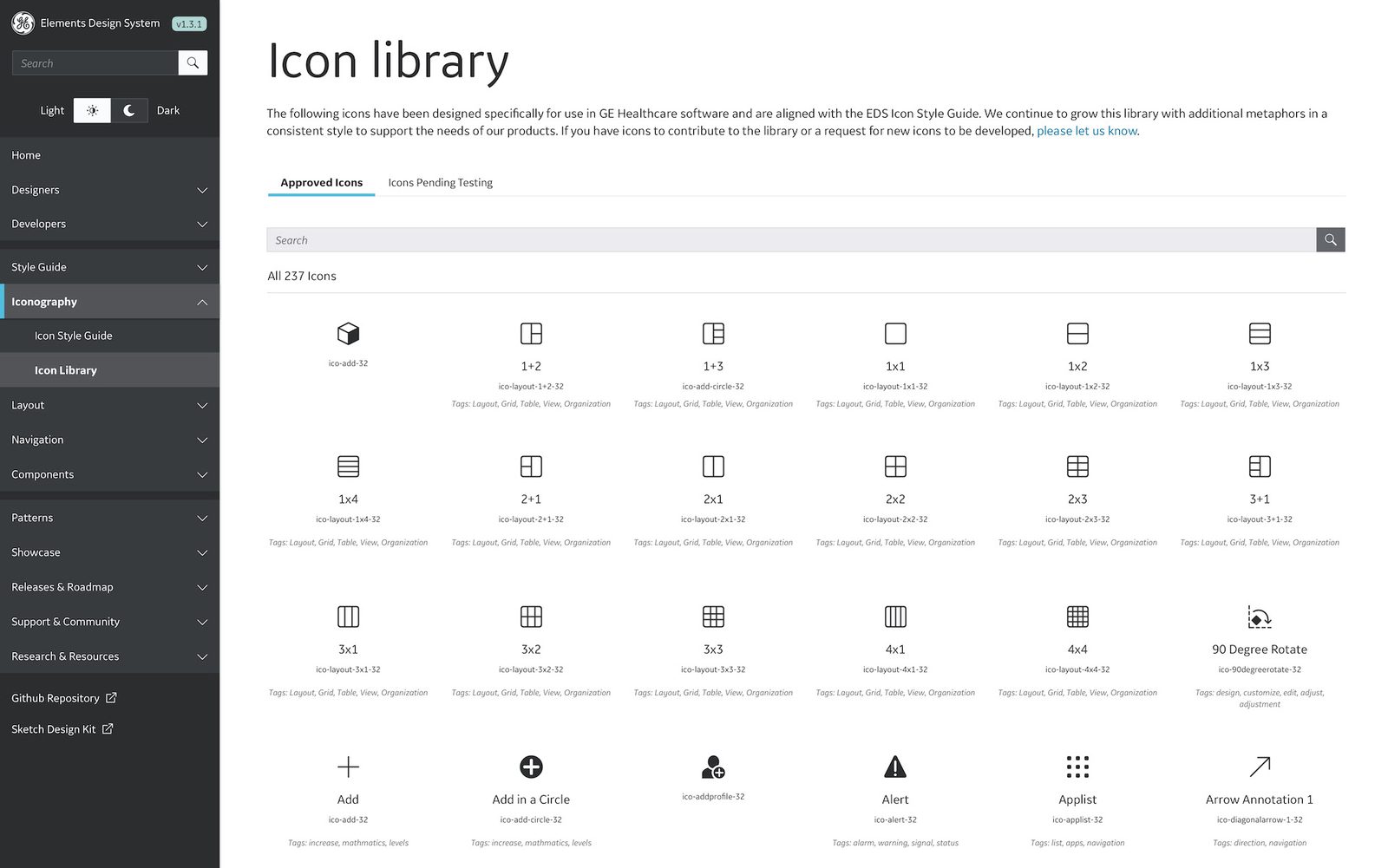Icon library — designed to spec for the Edison Icon Style Guide.