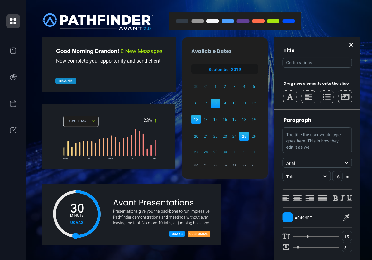 Pathfinder style tile — color, type, and component foundations