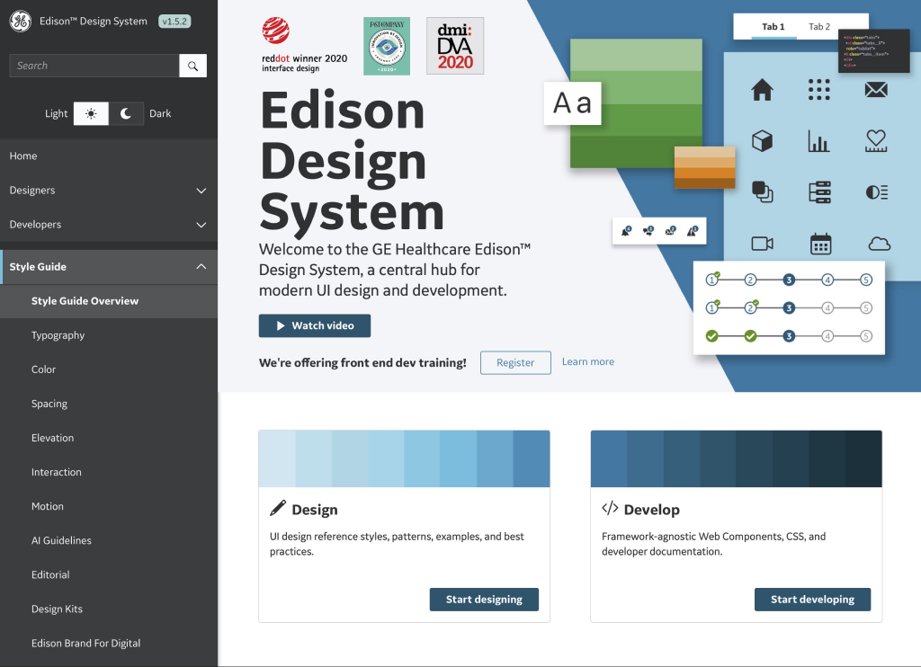 GE Healthcare Edison Design System