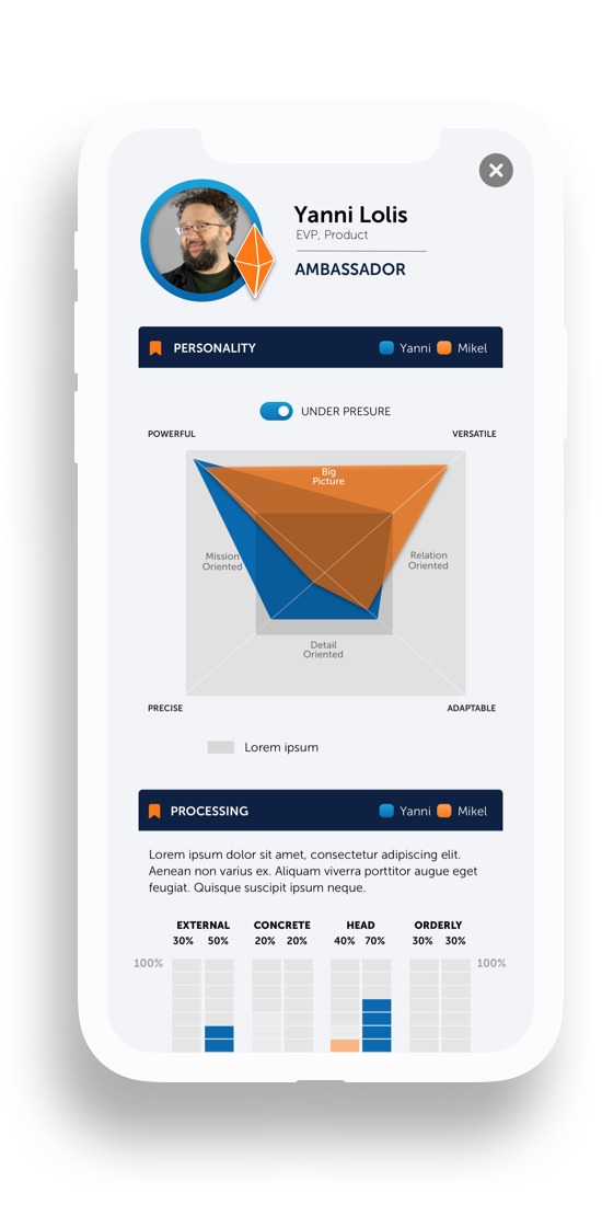 Relationship Advisor — psychometrics turned into guidance between two real people.