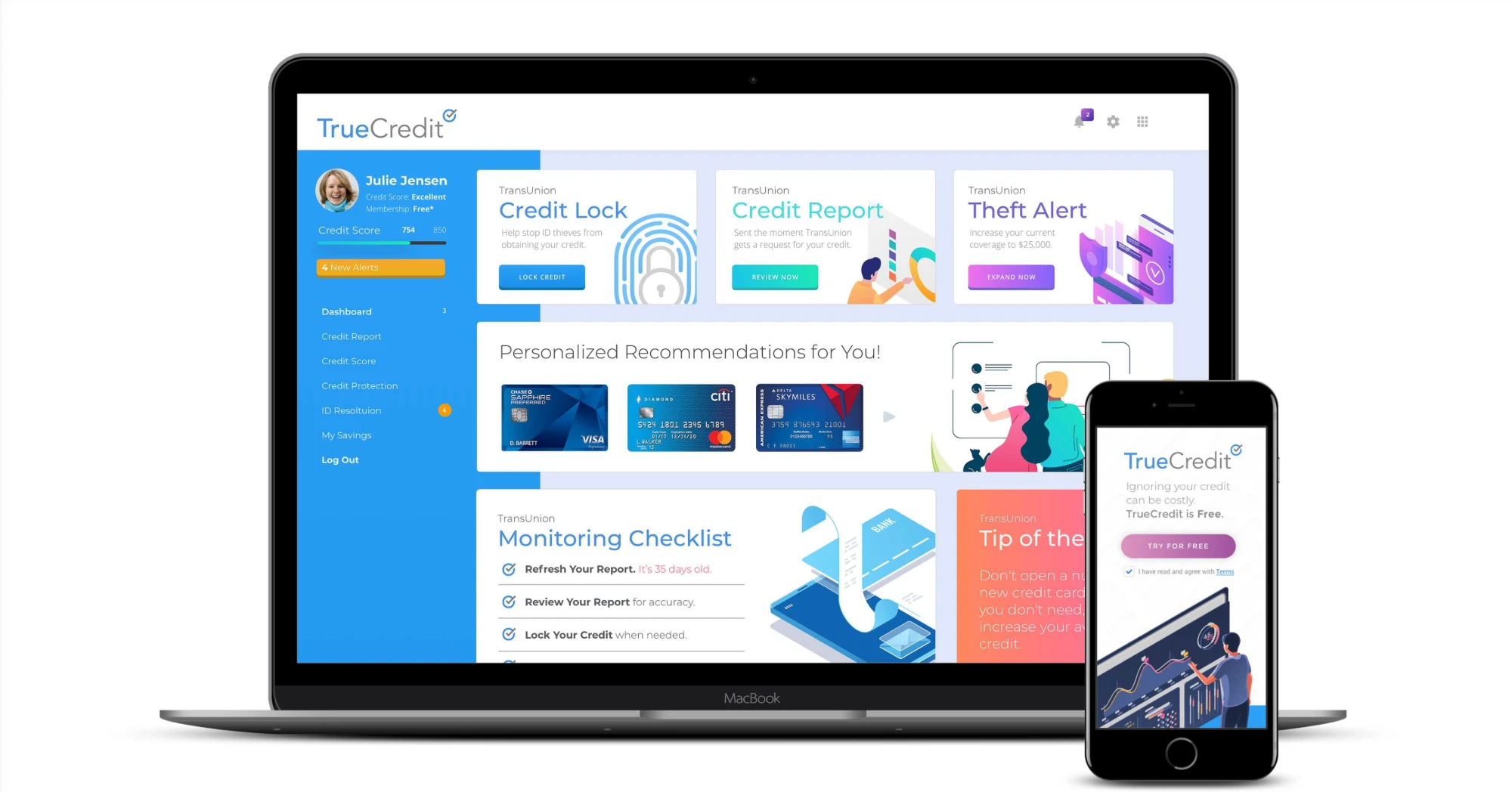 TrueCredit — Rebranding & UX